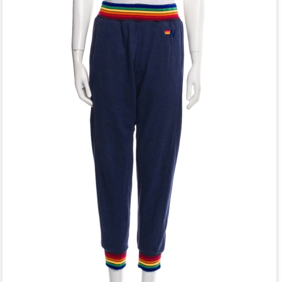 Aviator Nation Striped Embroidered Accent Sweatpants - Picture 1 of 3